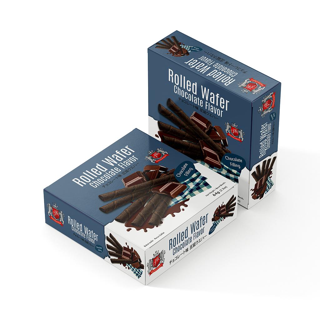 Rolled Wafer Chocolate Flavor 64g GPR Cookies